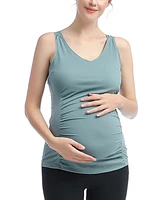 kimi + kai Maternity V-Neck Nursing Active Tank Top