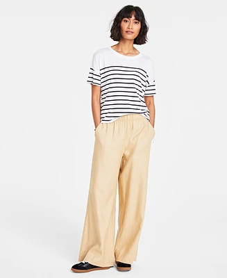 On 34th Women's Boat-Neck Dropped-Shoulder Knit Top, Created for Macy's