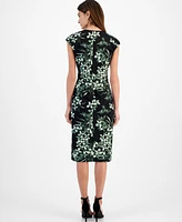 Connected Women's Floral-Print Midi Dress