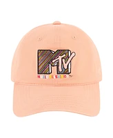 Nickelodeon Nick Mtv Diagonal Stripe Logo Dad Cap