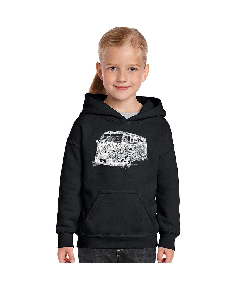 La Pop Art Girls Word Hooded Sweatshirt