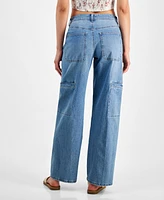 And Now This Women's Twisted-Seam Cargo Wide-Leg Jeans, Created for Macy's