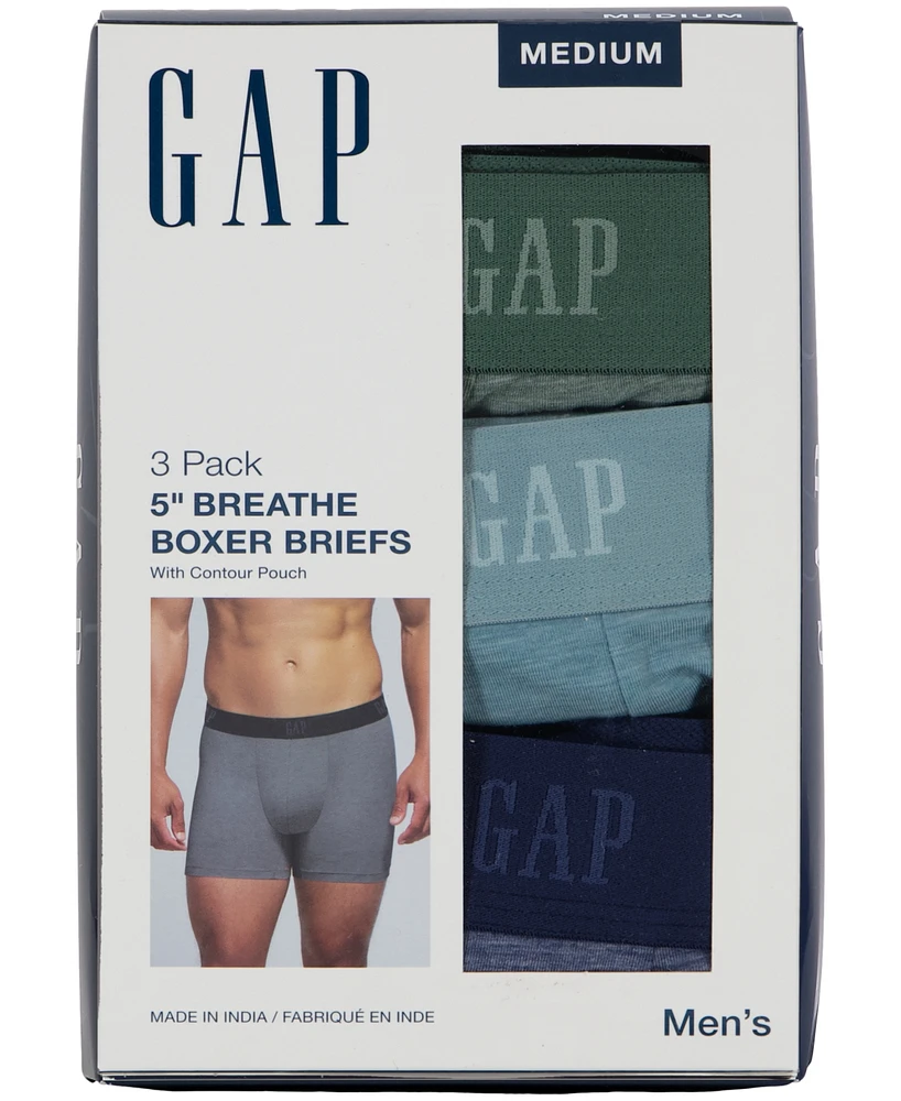 Gap Men's 3-Pk. Stretch Contour-Pouch 5" Boxer Briefs