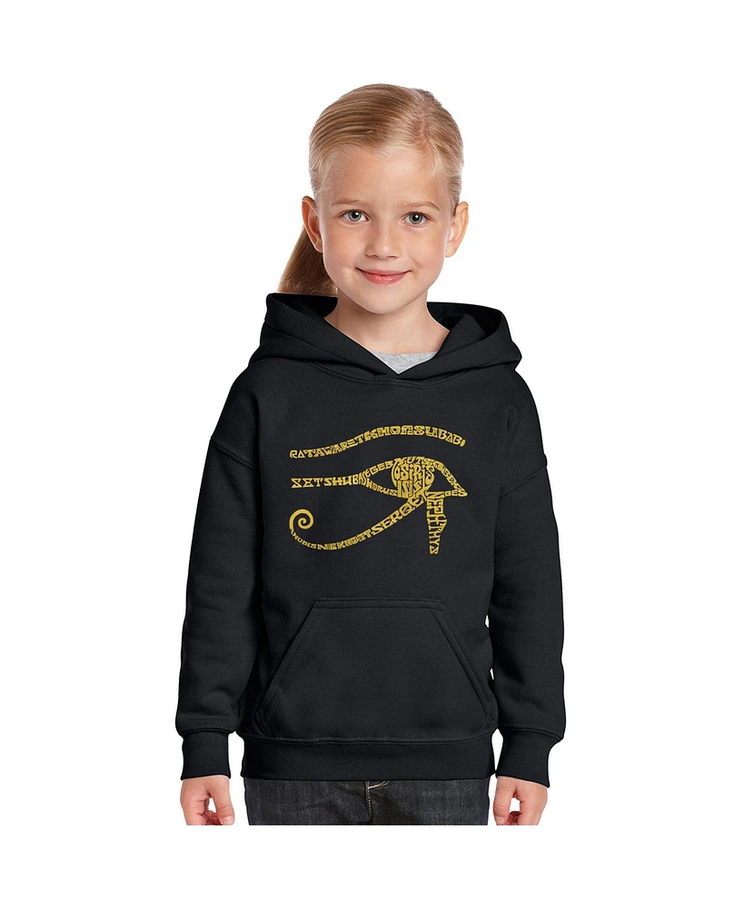 La Pop Art Girls Word Hooded Sweatshirt - Egypt