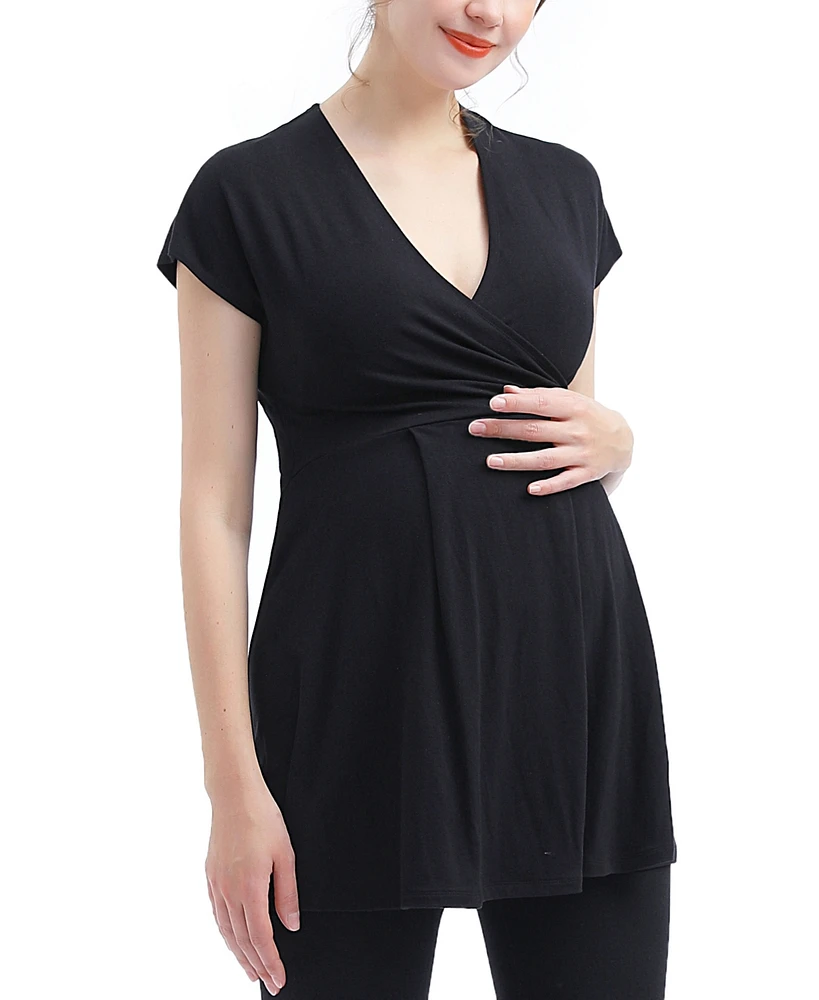 kimi + kai Maternity Evelyn V Neck Nursing Top