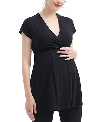 kimi + kai Maternity Evelyn V Neck Nursing Top