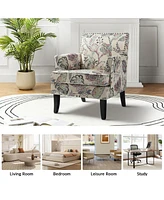 Hulala Home Herrera Classic Upholstered Armchair with Nail Head Trim