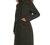 Karl Lagerfeld Paris Women's Zip-Front Boucle Coat, Created for Macy's