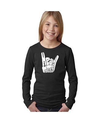 La Pop Art Girls Word Long Sleeve - Heavy Metal