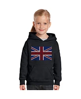 La Pop Art Girls Word Hooded Sweatshirt - God Save The Queen