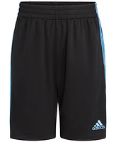 adidas Big Boys Elastic Waist 3-Stripe Mesh Shorts