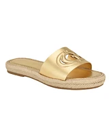 Guess Women's Katica Cut-Out Logo Espadrille Slide Sandals