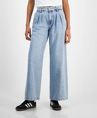 And Now This Women's High-Rise Pleat Front Wide-Leg Jeans, Created for Macy's
