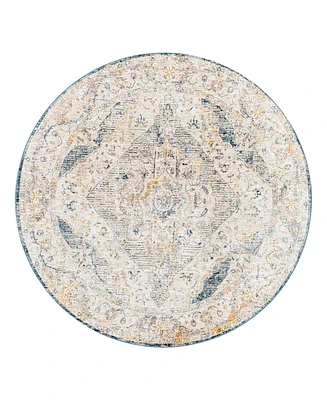 Surya Cardiff Cdf-2303 7'10x7'10 Round Area Rug - Gray