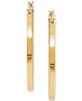 Giani Bernini Polished Squared Tube Small Hoop Earrings in 18k Gold-Plated Sterling Silver, 7/8", Created for Macy's