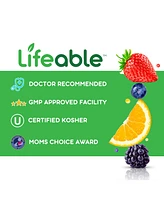 Lifeable Probiotics for Kids 2 Billion Cfu Gummies - Healthy Digestive And Immune Functions - Great Tasting, Dietary Supplement Vitamins