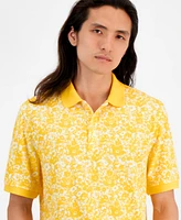 Club Room Men's Iris Regular-Fit Floral Performance Pique Polo Shirt, Created for Macy's
