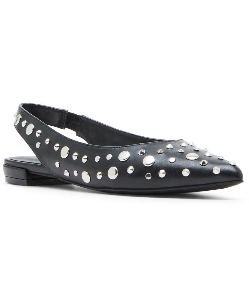 Madden Girl Deviin Studded Pointed-Toe Slingback Flats