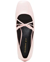 Madden Girl Egret Block-Heel Mary-Jane Bow Ballet Flats