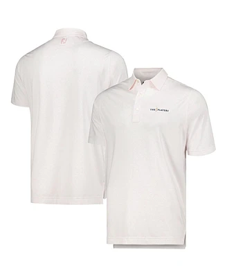 FootJoy Men's Light Pink The Players Painted Floral Lisle ProDry Polo
