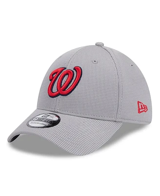 New Era Men's Gray Washington Nationals Active Pivot 39thirty Flex Hat