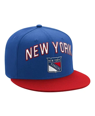 Starter Men's Blue/Red New York Rangers Arch Logo Two-Tone Snapback Hat
