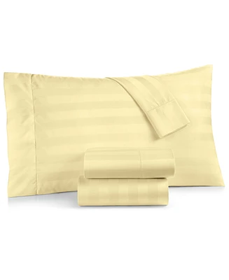 Last Act! Charter Club 1.5" Stripe 550 Thread Count 100% Cotton 4-Pc. Sheet Set, King, Exclusively at Macy's