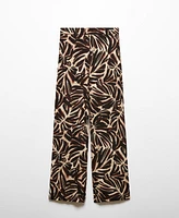 Mango Women's Flowy Printed Pants