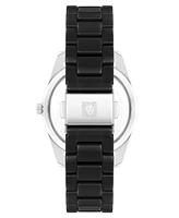 Anne Klein Women's Quartz Black Ceramic Link Bracelet Watch, 42mm