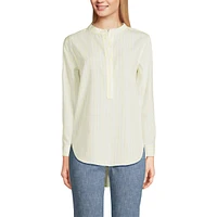 Lands' End Women's No Iron Banded Collar Popover Shirt