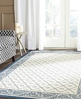 Safavieh Courtyard CY7427 Beige and Navy 9' x 12' Sisal Weave Outdoor Area Rug