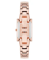 Anne Klein Women's Quartz Rose Gold-Tone Alloy with Blush Enamel Bangle Watch, 20.5mm - Two