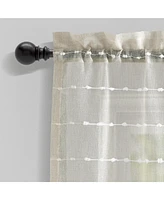 Lush Decor Farmhouse Textured Sheer Valance