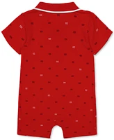 Tommy Hilfiger Baby Boys Printed Pique Knit Polo Romper