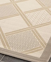 Safavieh Courtyard CY7570 Beige and Dark Beige 5'3" x 7'7" Outdoor Area Rug