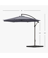 WestinTrends 10 ft Outdoor Patio Cantilever Umbrella with Weight Base