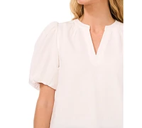 CeCe Women's Short-Puffed-Sleeve Blouse