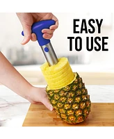 Zulay Kitchen Pineapple Corer and Slicer Tool - Stainless Steel Cutter for Easy Core Removal & Slicing