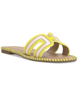 On 34th Women's Mansi Beaded H-Band Flat Sandals, Created for Macy's