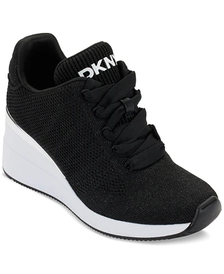 Dkny Women's Parks Lace-Up Wedge Sneakers