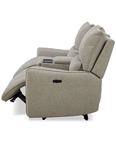 Olper 3-Pc. Fabric Zero Wall Sectional Power Motion Sofa with Console, Created for Macy's