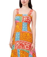 Msk Women's Printed Smocked Maxi Dress