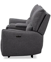 Olper 3-Pc. Fabric Zero Wall Sectional Power Motion Sofa with Console, Created for Macy's