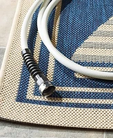 Safavieh Courtyard CY7422 Navy and Beige 2'7" x 5' Sisal Weave Outdoor Area Rug