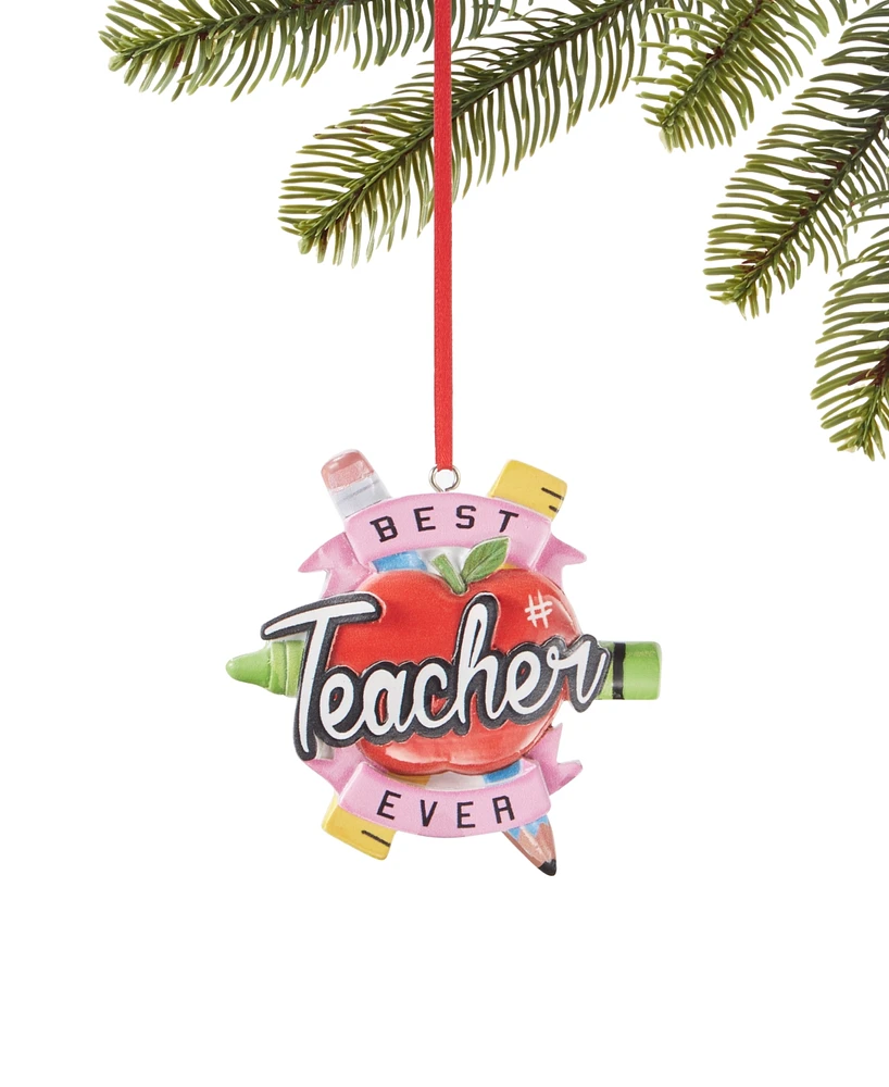 Holiday Lane All About You Best Teacher Ornament, Created for Macy's