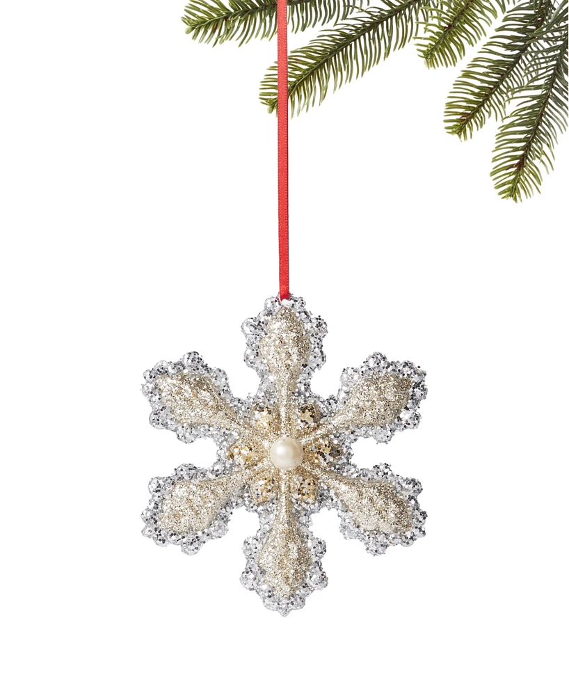 Holiday Lane Shine Bright Jewel Snowflake Ornament, Created for Macy's