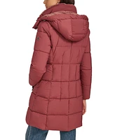 Calvin Klein Women's Hooded Faux-Fur-Lined Midi Puffer Coat