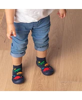 Komuello Infant Boys Breathable Washable Non-Slip Sock Shoes Dinos