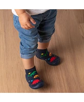 Komuello Infant Boys Breathable Washable Non-Slip Sock Shoes Dinos