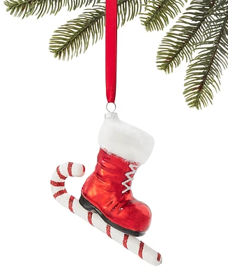 Holiday Lane Christmas Cheer Candy Cane with Santa's Shoe Ornament, Created for Macy's